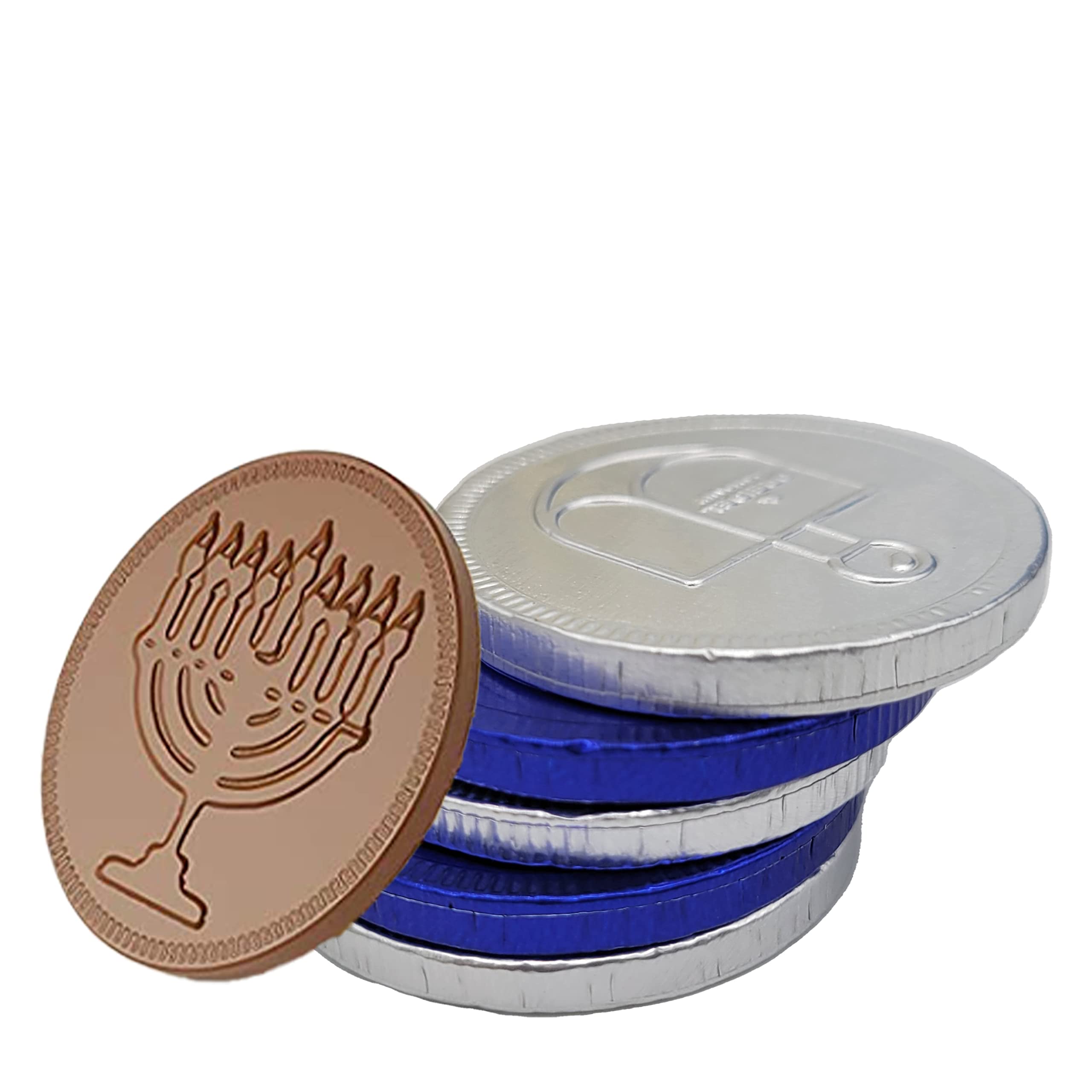 The Dreidel Company Chocolate Coins, Nut-Free, Made With Premium Belgian Milk Chocolate, Kosher Dairy Chanukah Gelt, (Half-Pound) - Image 3