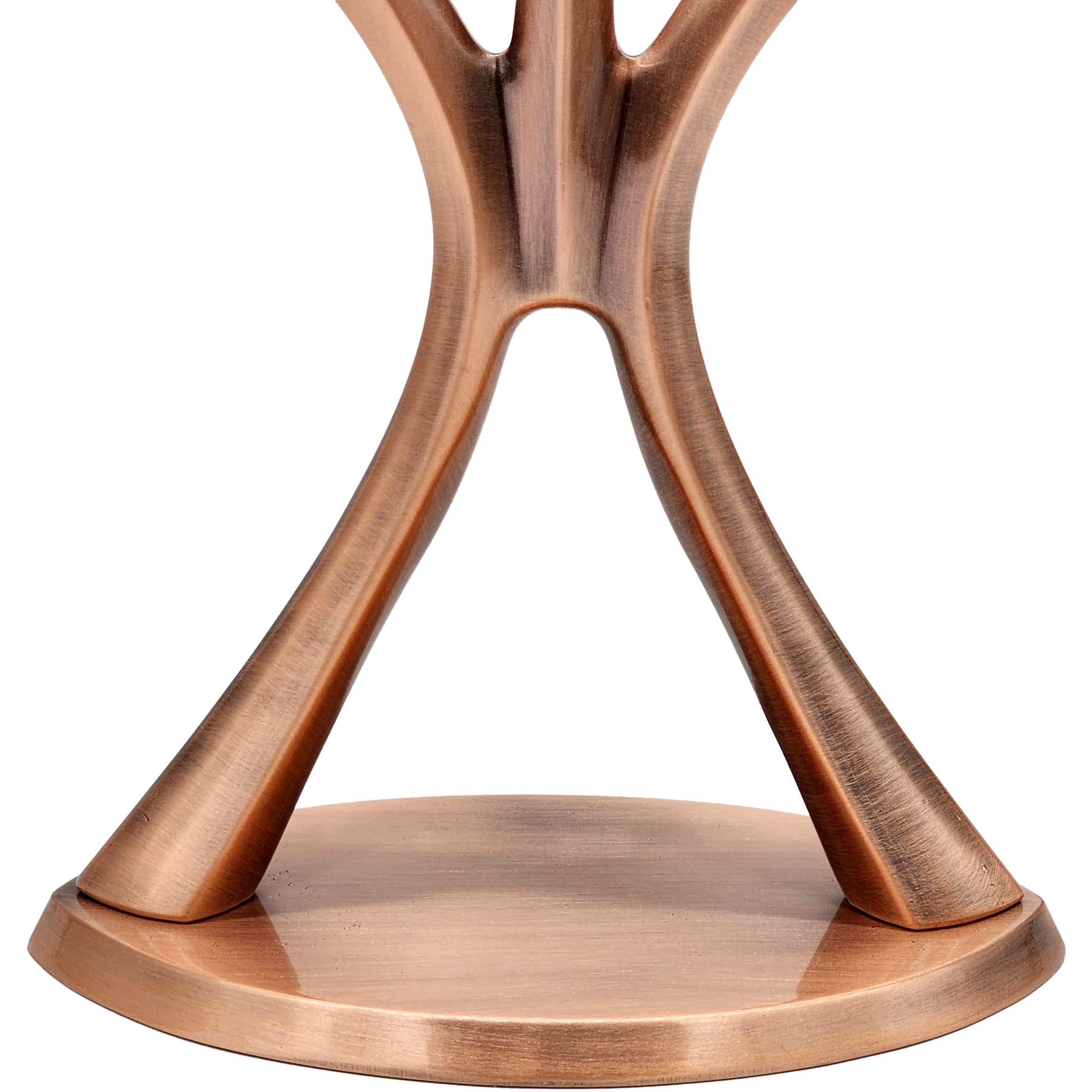 Contemporary Hanukkah Menorah, Polished, Non-tarnishing, Holds Most Hanukkah Candles (Copper) - Image 3