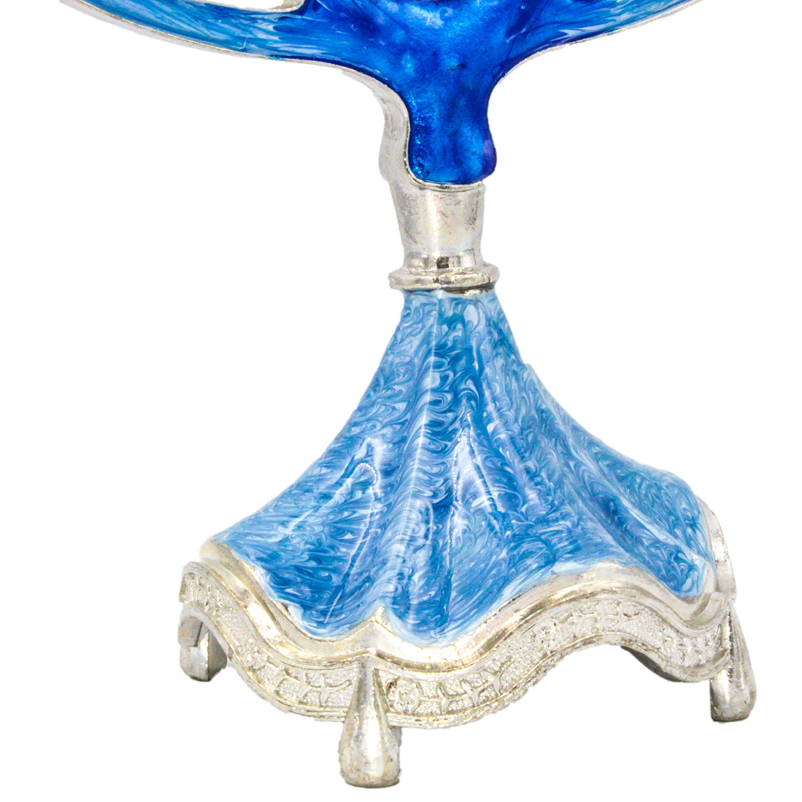 Enameled Menorah with Jeweled Accents, 12 inch High, The Dreidel Company - Image 4