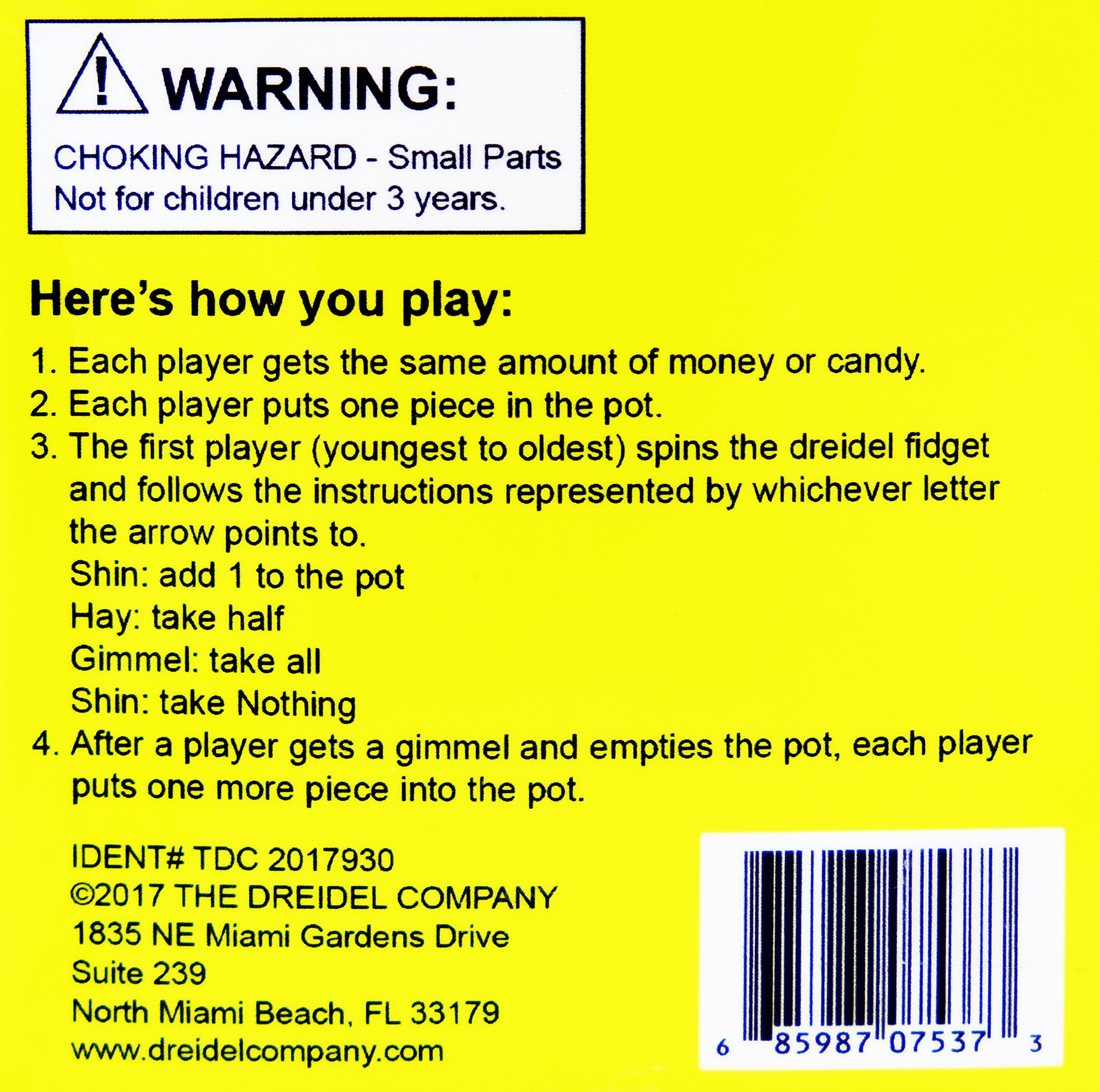 Hanukkah Dreidel Spinner Glossy (Yellow Dreidel Spinner) - Image 4