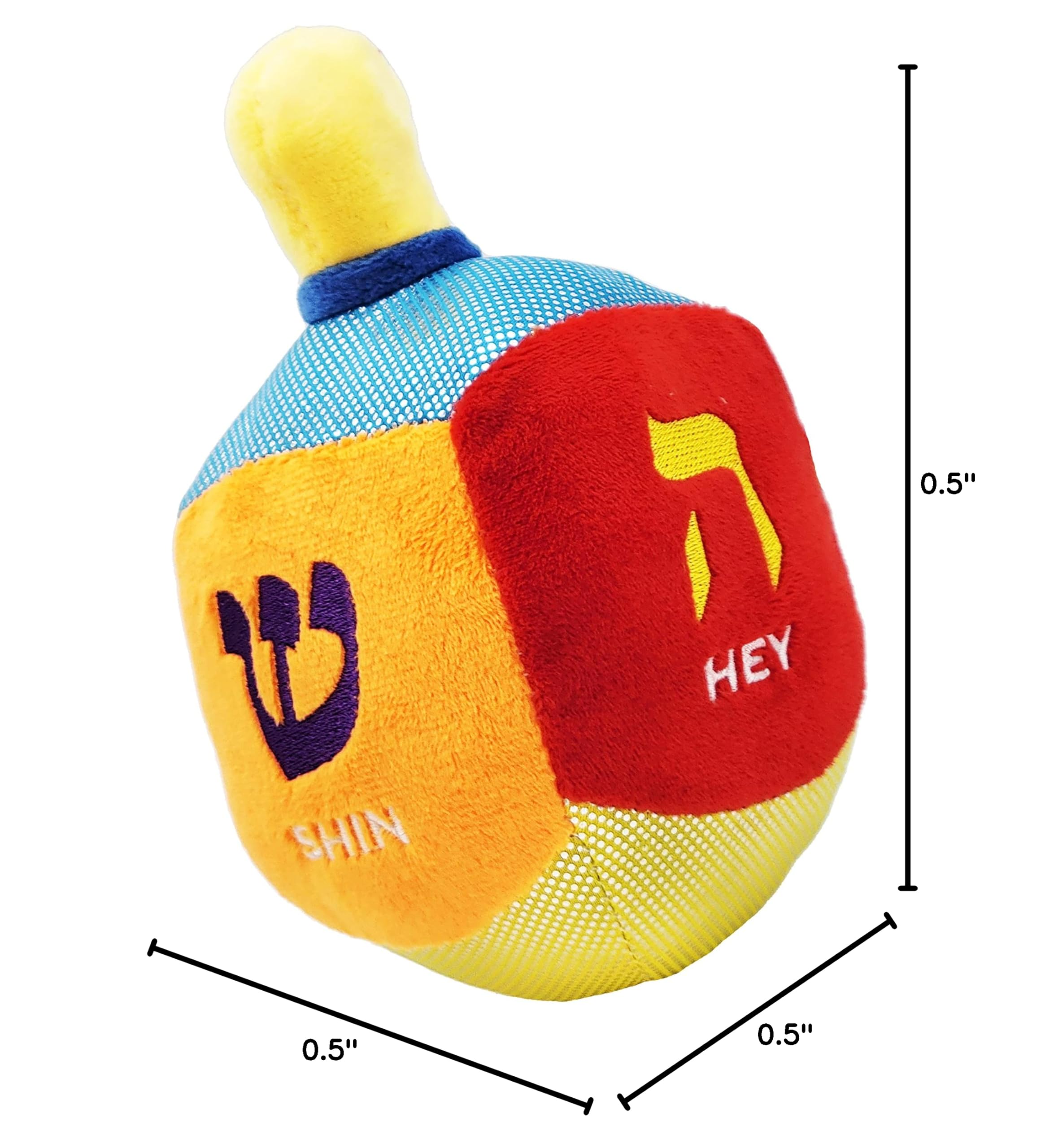 Plush Hanukkah Menorah & Plush Dreidel Toy Musical Menorah Plays 2 Classic Hanukkah Melodies Includes Removable Chanukah Candles & Candle Bag with Rattle Dreidel - Image 10