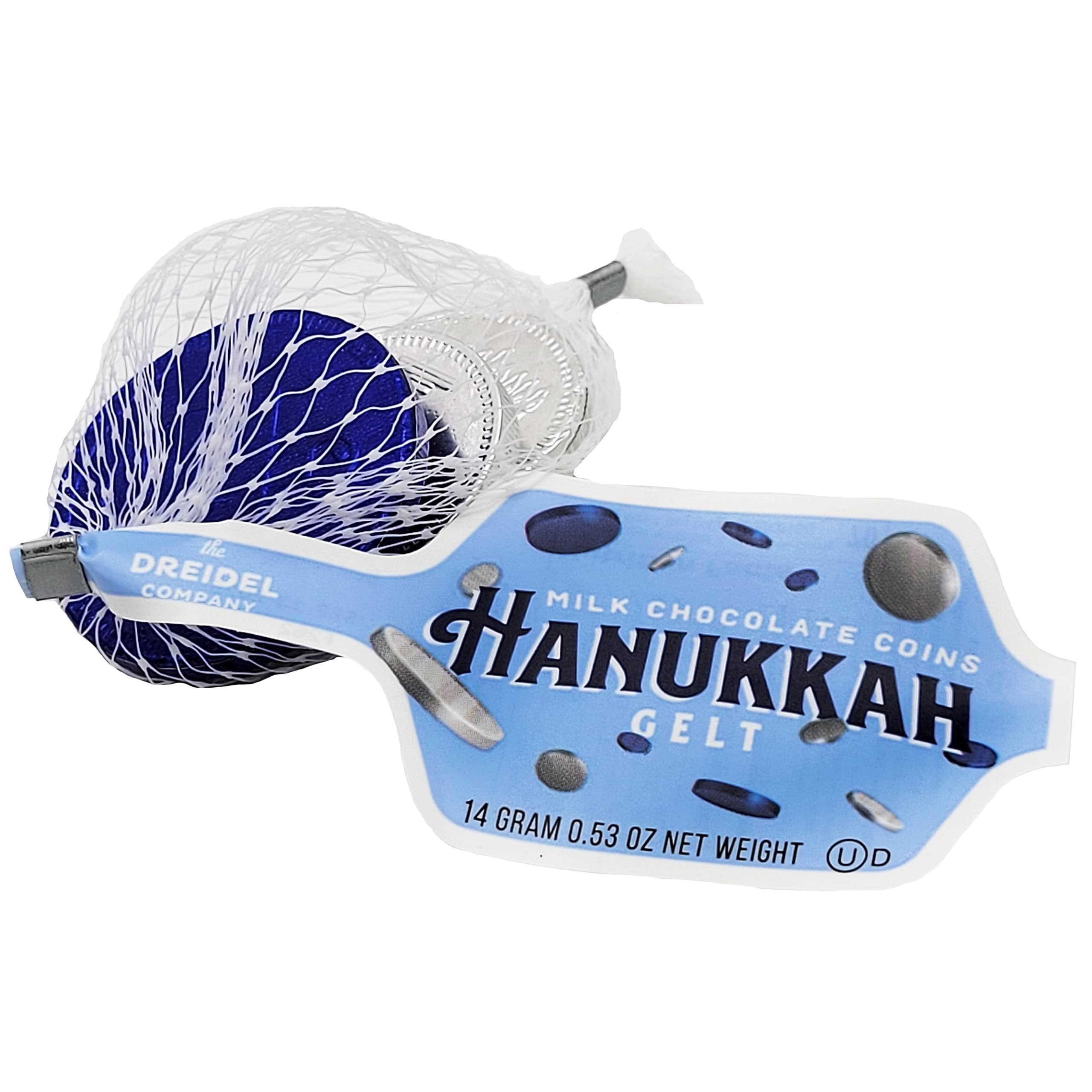 The Dreidel Company 10 Mesh Bags Original Hanukkah Chocolate Gelt Blue & Silver Coins in Mesh Bags, Made with Premium Belgian Milk Chocolate, Gluten Free, Non-GMO, Kosher Certified Dairy - Image 7