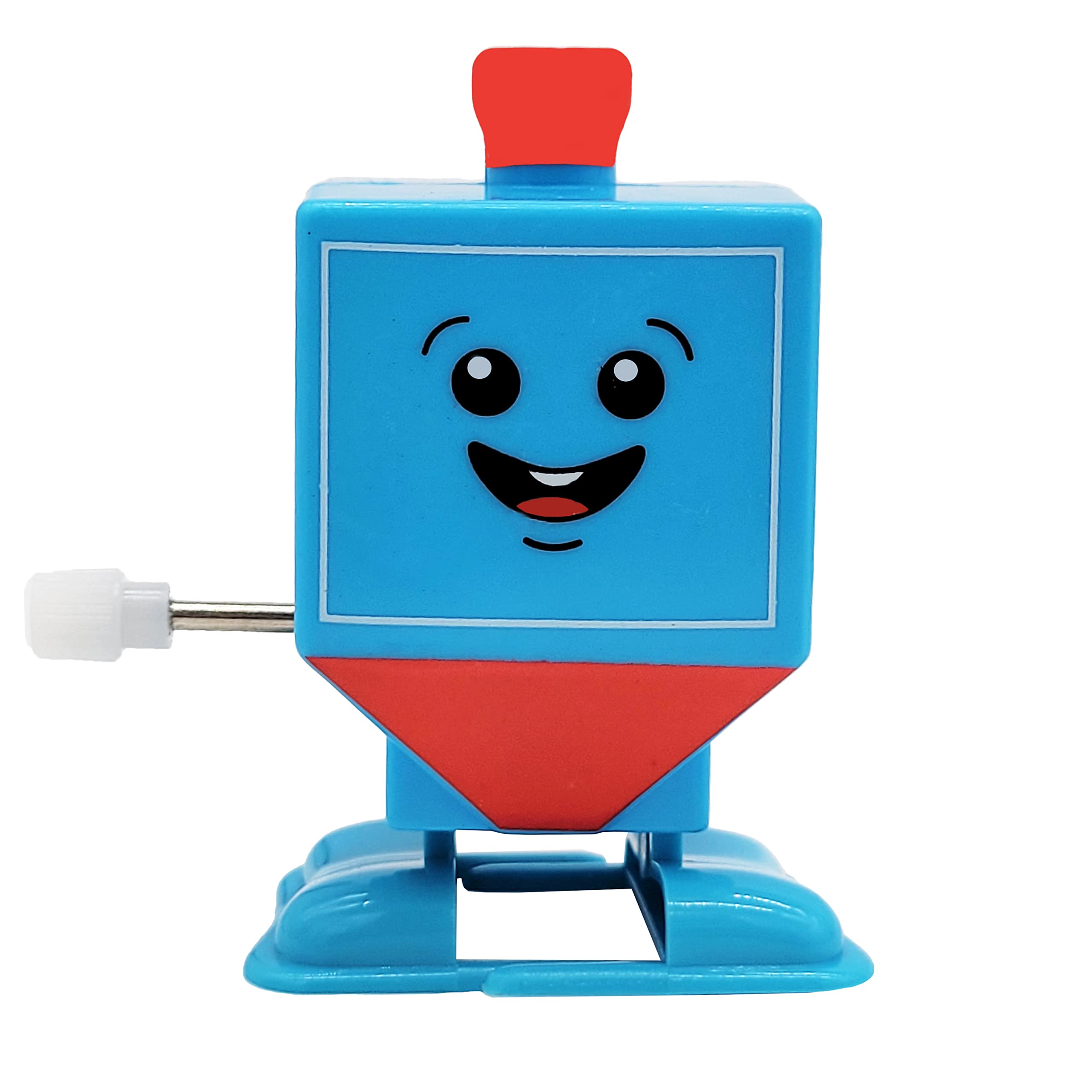 The Dreidel Company 3-Pack Hanukkah Wind-Up and Watch Him Walk-Jump Dreidel, Chanukah Party Favors, Novelty Toys for Boys and Girls - Image 4