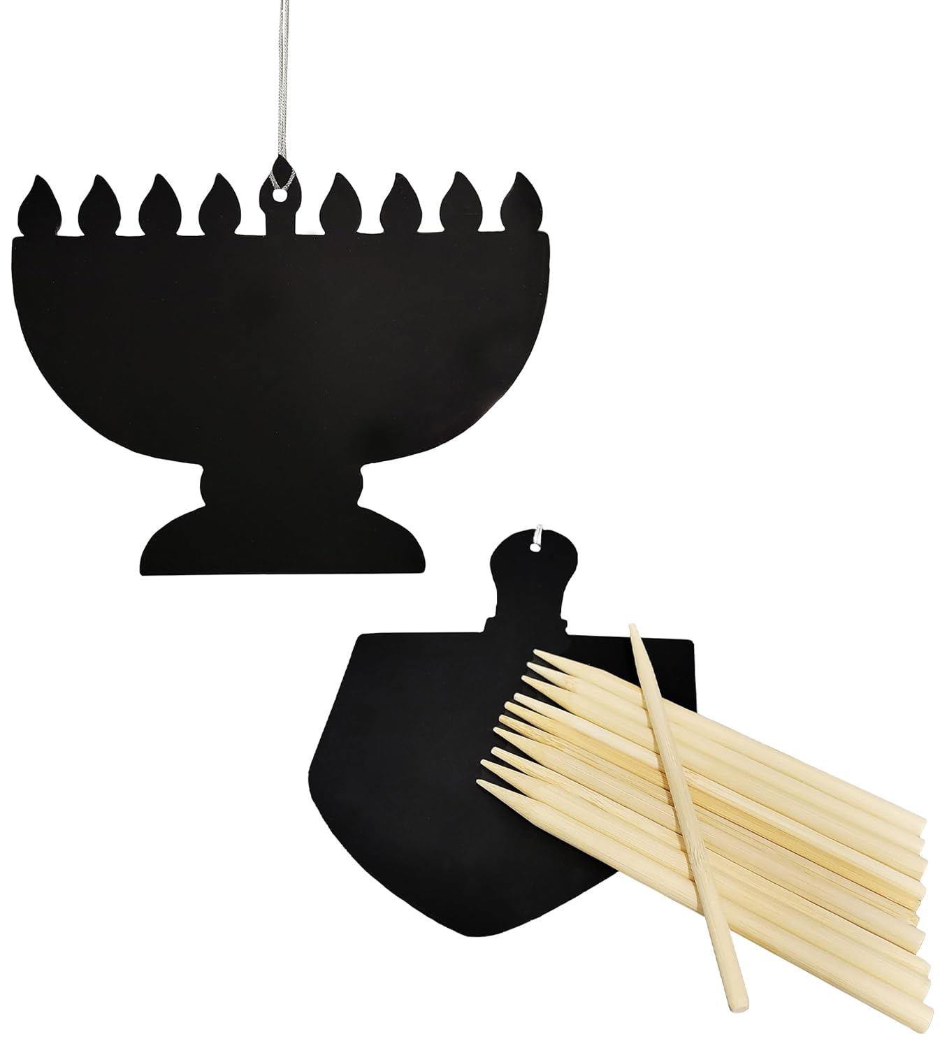 The Dreidel Company 48-Pack Hanukkah Scratch Art Cards Assorted Designs, Magic Drawing Coloring Sheet Set for Kids Gifts Home Activities School Decor - Image 5