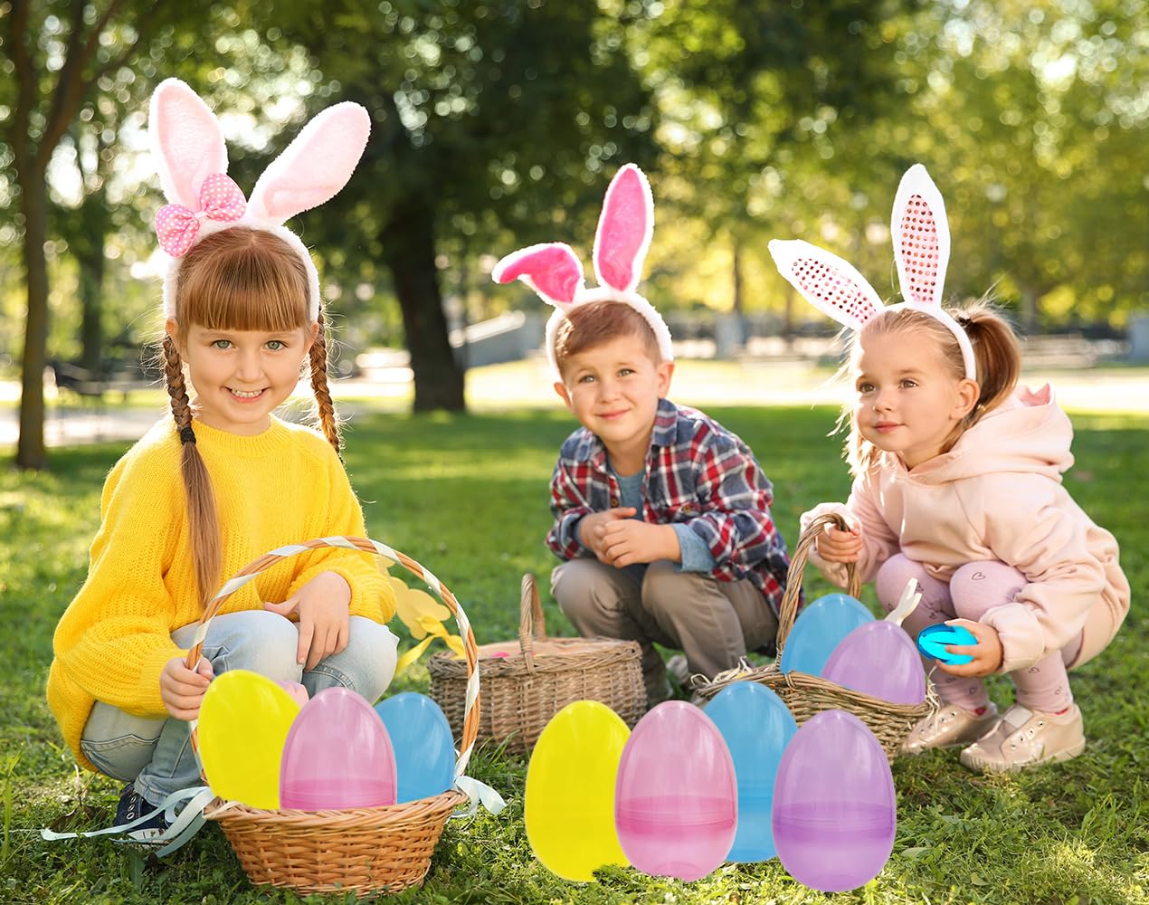 The Dreidel Company 8 Inch Massive Translucent Easter Eggs (2 Pack) Colorful Bright Plastic Easter Eggs, Perfect For Easter Egg Hunt, Surprise Egg, Easter Hunt, 8" Giant Fillable Eggs (2-Pack) - Image 4