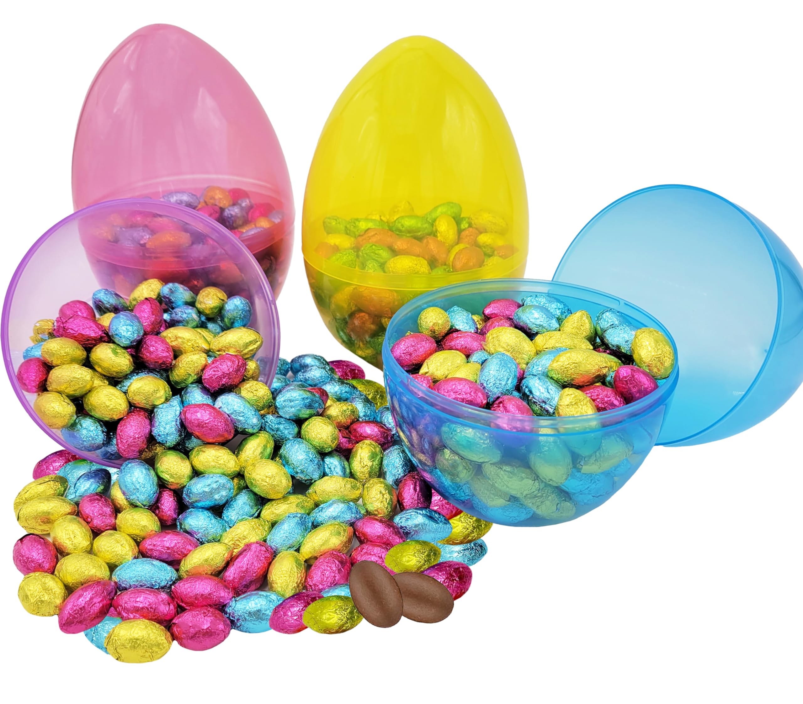 The Dreidel Company 8 Inch Massive Translucent Easter Eggs (2 Pack) Colorful Bright Plastic Easter Eggs, Perfect For Easter Egg Hunt, Surprise Egg, Easter Hunt, 8" Giant Fillable Eggs (2-Pack) - Image 5