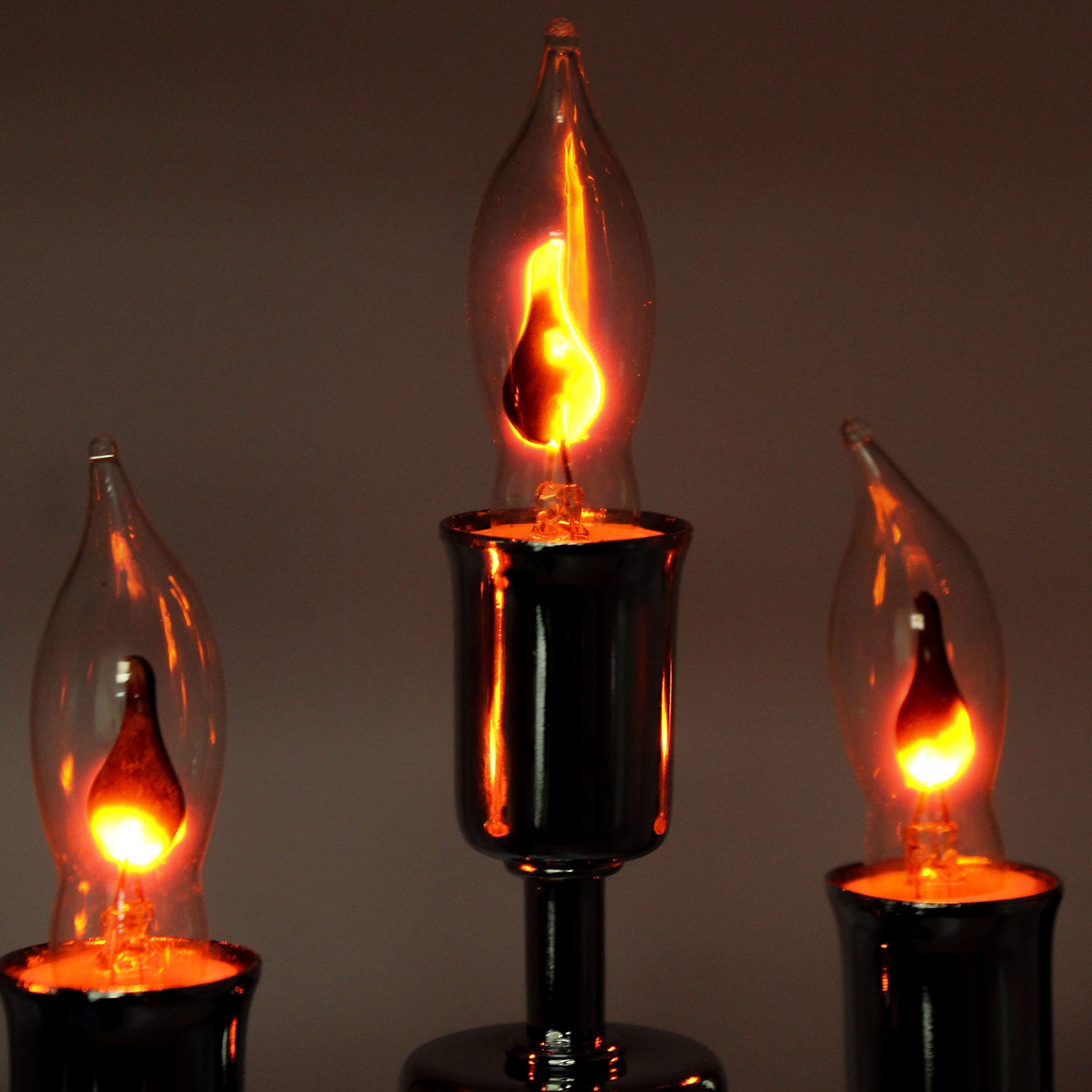 The Dreidel Company Flicker Flame Shaped Light Bulbs, E12 Replacement Bulbs, Dances with a Flickering Orange Glow, 1 Watt Bulb, 120 Volt (6-Pack) - Image 7