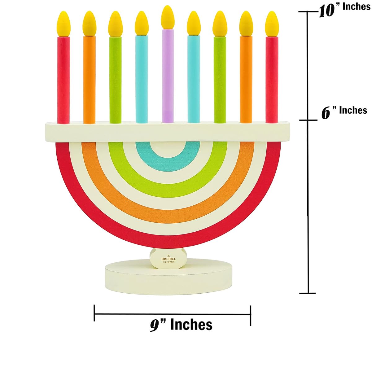 The Dreidel Company Hanukkah Children Wooden Chanukah Menorah with Removable Candles (Single) - Image 3