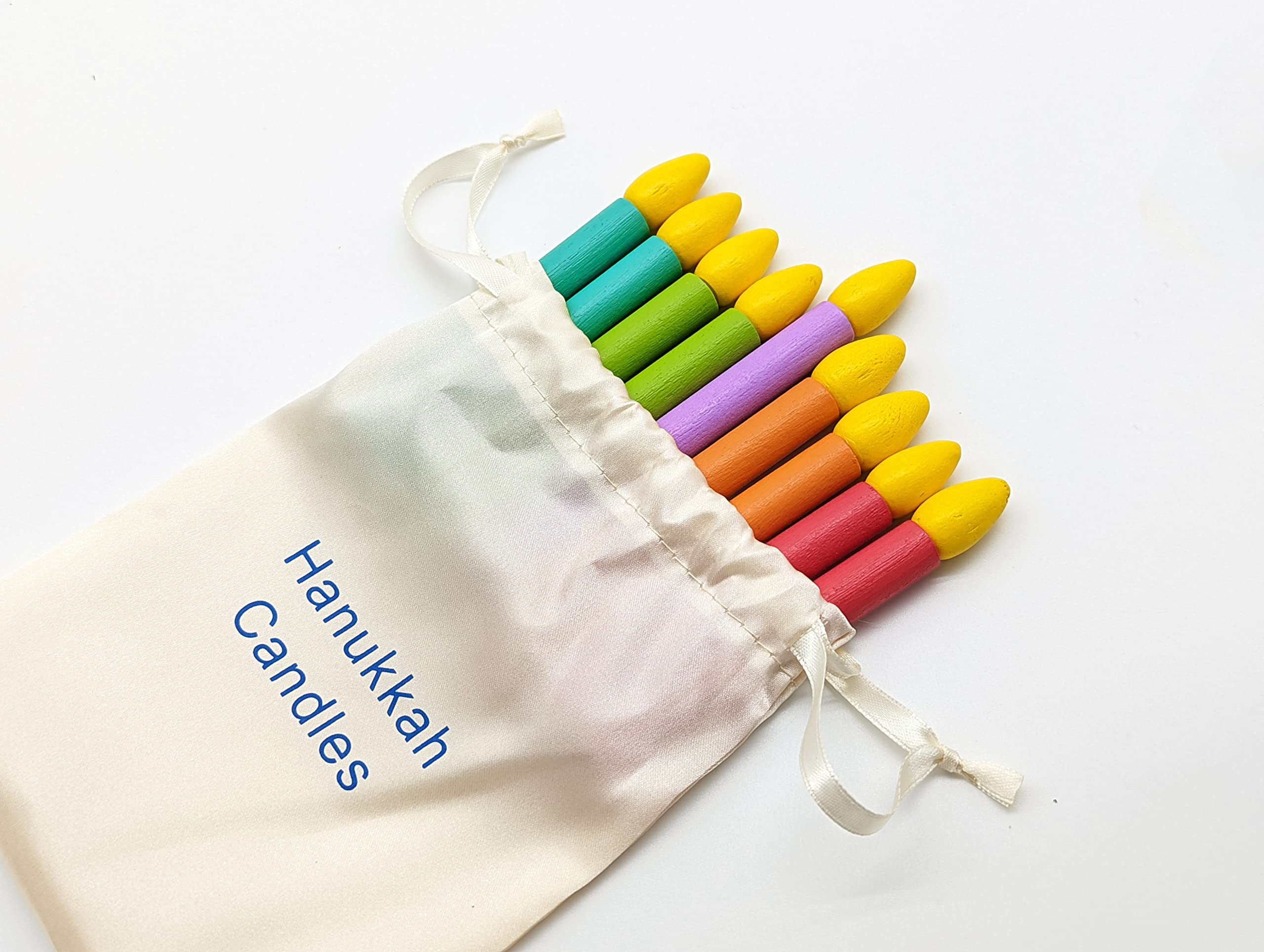 The Dreidel Company Hanukkah Children Wooden Chanukah Menorah with Removable Candles (Single) - Image 5