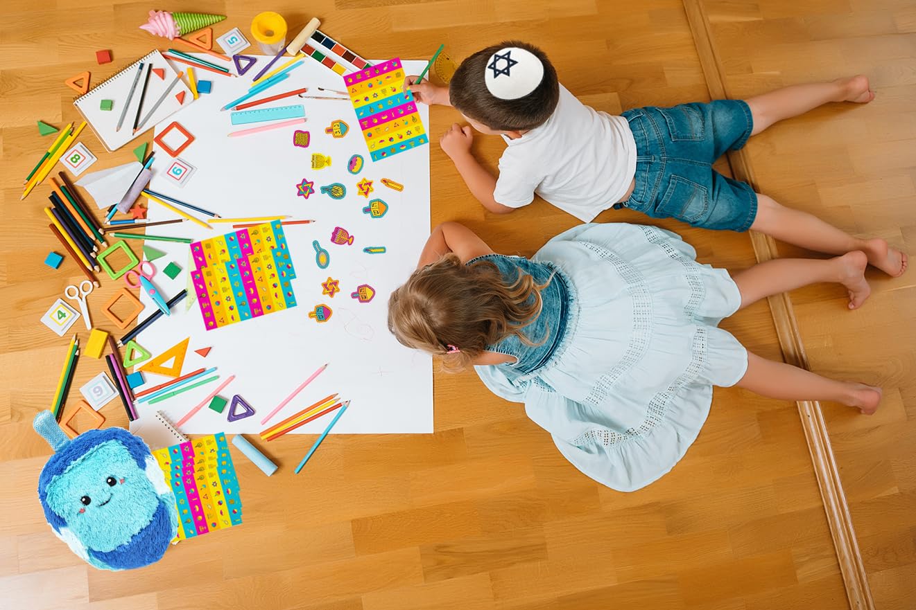 The Dreidel Company Hanukkah Sticker Pieces, Great for Arts and Crafts, Decoration, Party Favors, 1008 Stickers (Style 1) - Image 3