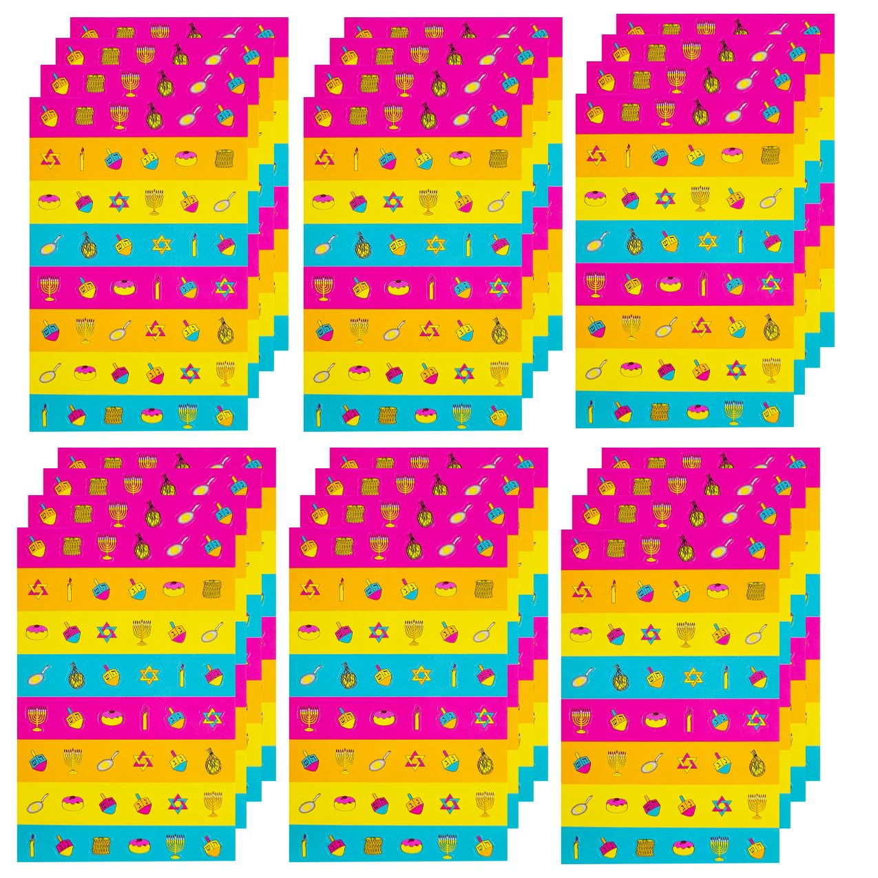 The Dreidel Company Hanukkah Sticker Pieces, Great for Arts and Crafts, Decoration, Party Favors, 1008 Stickers (Style 1) - Image 4