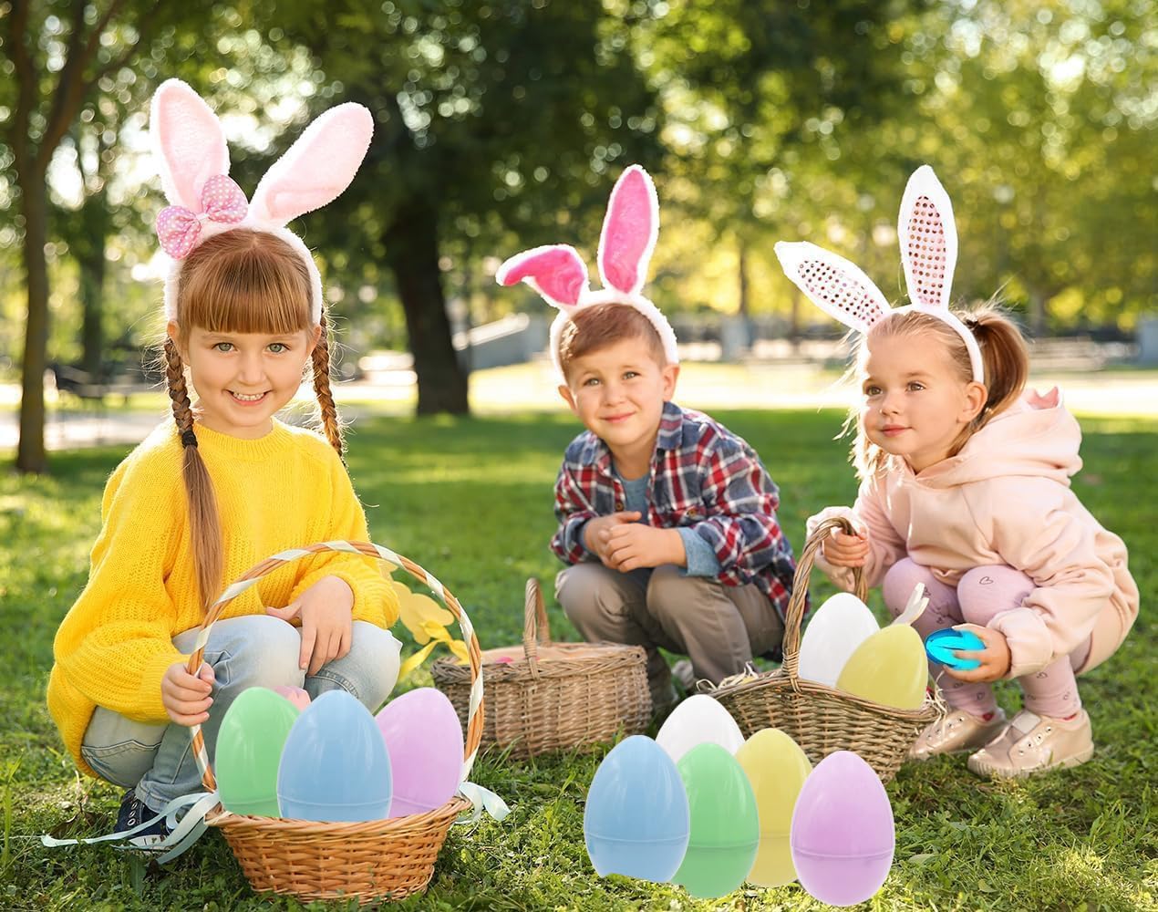 The Dreidel Company Massive Pastel Fillable Easter Eggs Colorful Bright Plastic Easter Eggs, Perfect For Easter Egg Hunt, Surprise Egg, Easter Hunt, 8" Giant Fillable Eggs (2-Pack) - Image 6