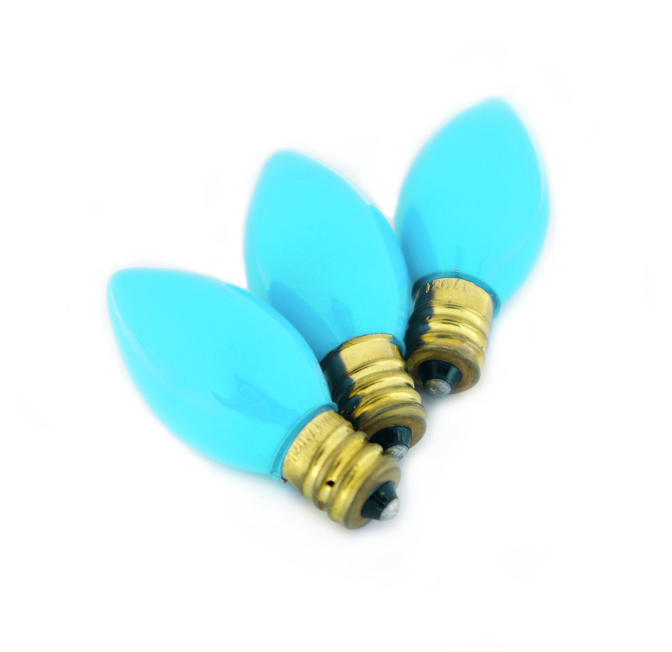 The Dreidel Company Menorah Bulbs Teal Blue Electric Menorah Flame Shaped Replacement Bulbs (9-Pack) - Image 5