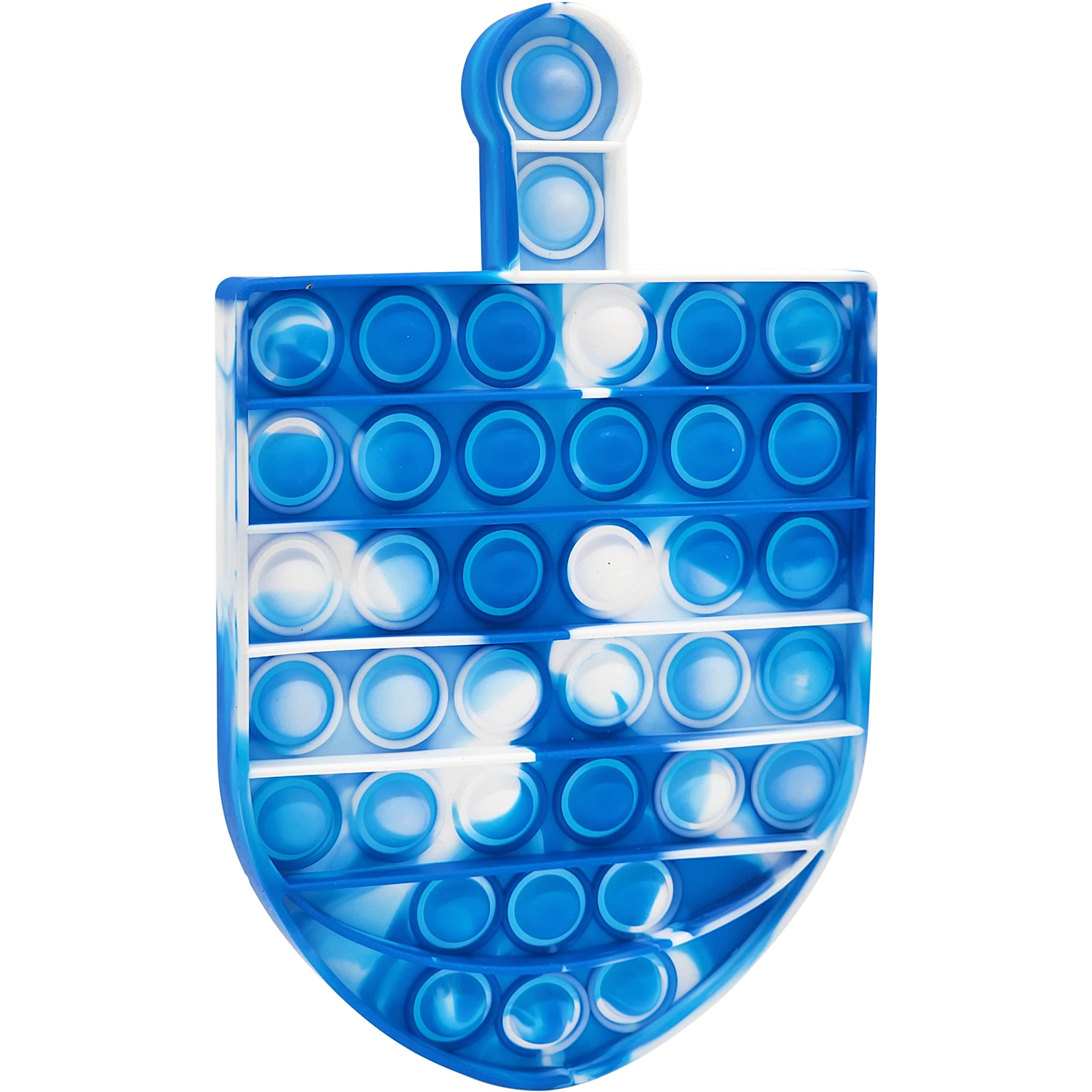 The Dreidel Company Menorah & Dreidel Set Poppit, Pop Fidget Toy Dreidel Menorah Popper Set (Blue & White, Single Set) - Image 3