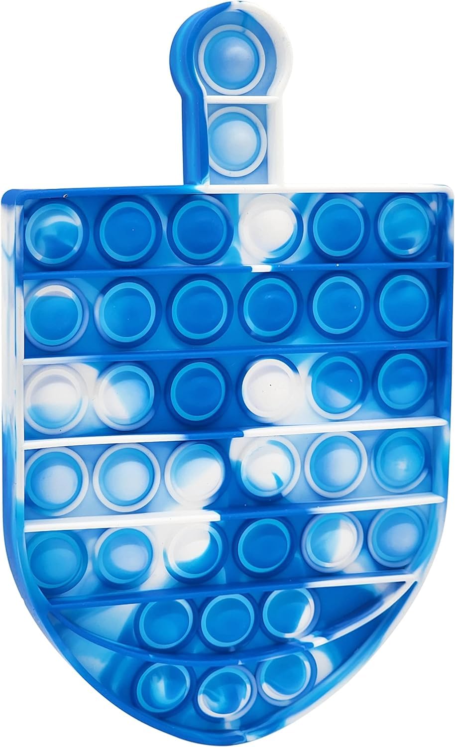 The Dreidel Company Menorah & Dreidel Set Poppit, Pop Fidget Toy Dreidel Menorah Popper Set (Blue & White, Single Set) - Image 9