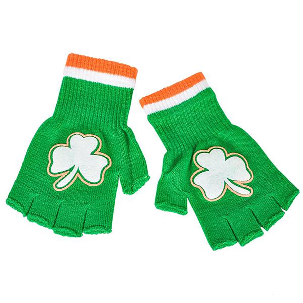 The Dreidel Company St. Patrick's Irish Fingerless Gloves, One Size, Green, Party Accessory, Costume Accessories, Party Favor - Image 5