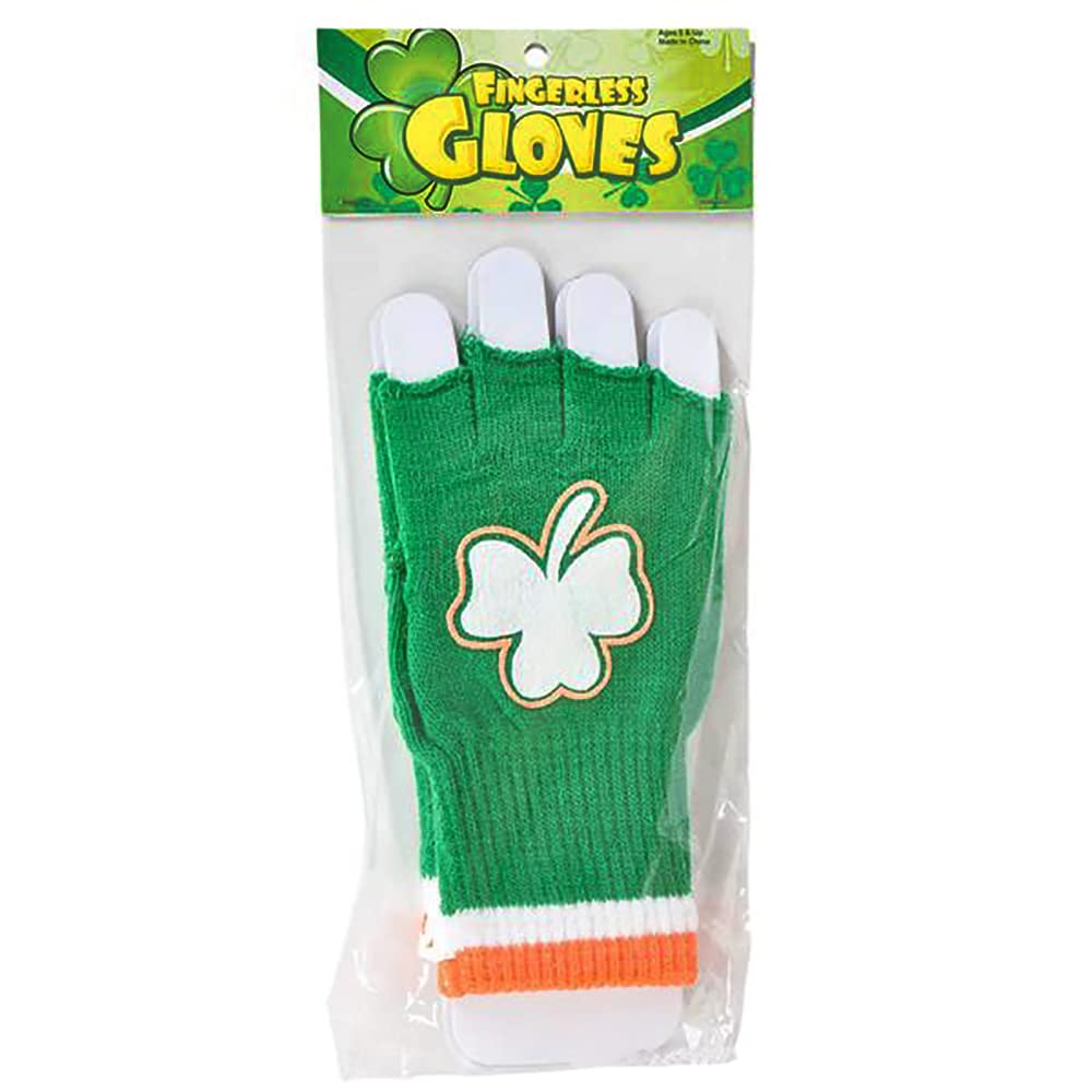 The Dreidel Company St. Patrick's Irish Fingerless Gloves, One Size, Green, Party Accessory, Costume Accessories, Party Favor - Image 6