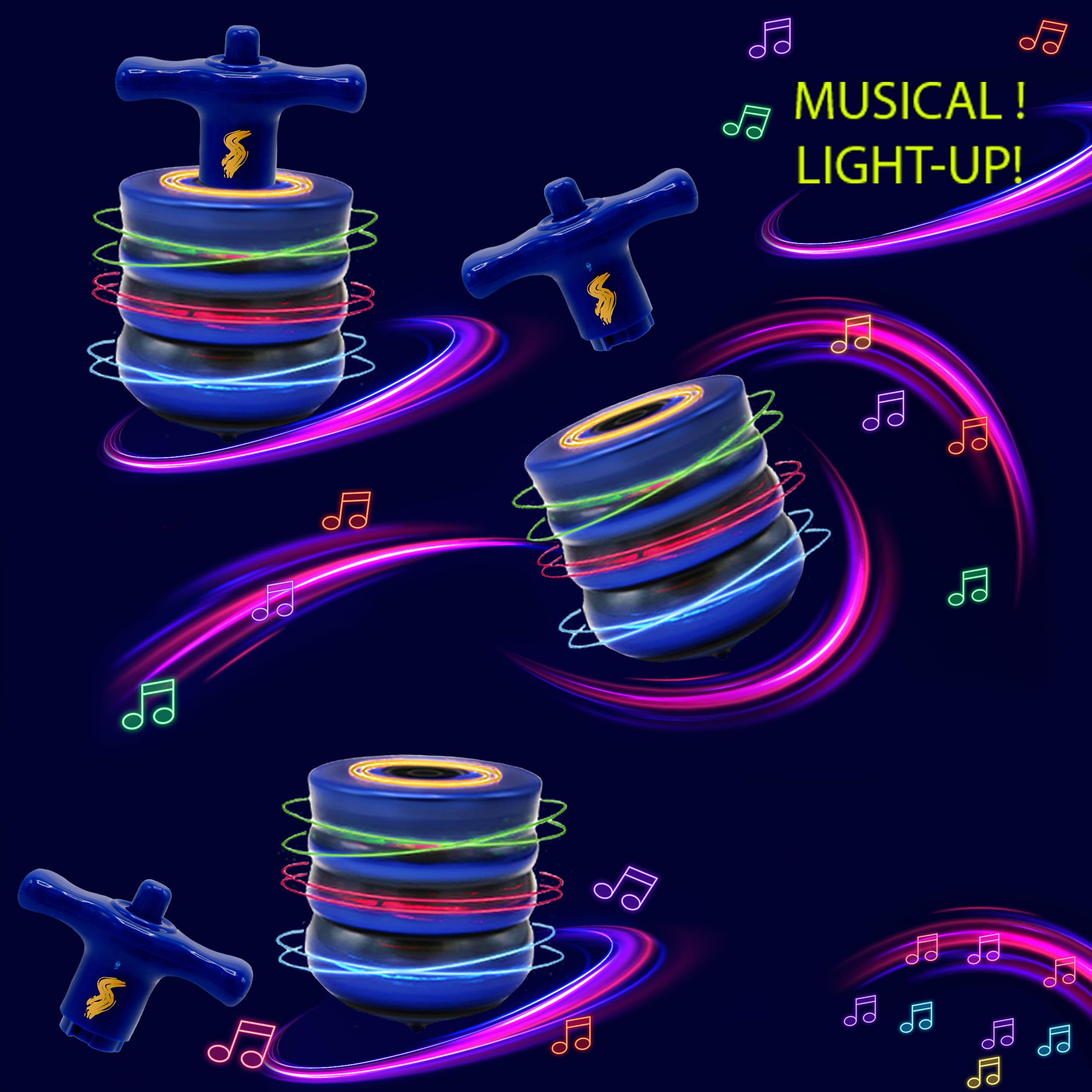 The Dreidel Company The Most Amazing Musical Light-Up Laser Dreidel for Chanukah/Hanukkah Fun Ages 3 & Up (2-Pack) - Image 5