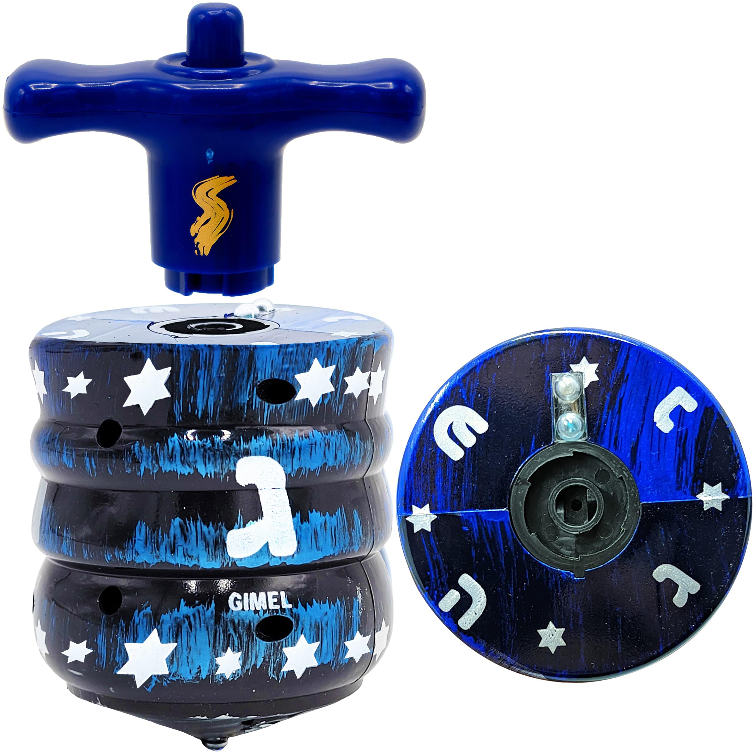 The Dreidel Company The Most Amazing Musical Light-Up Laser Dreidel for Chanukah/Hanukkah Fun Ages 3 & Up (2-Pack) - Image 7